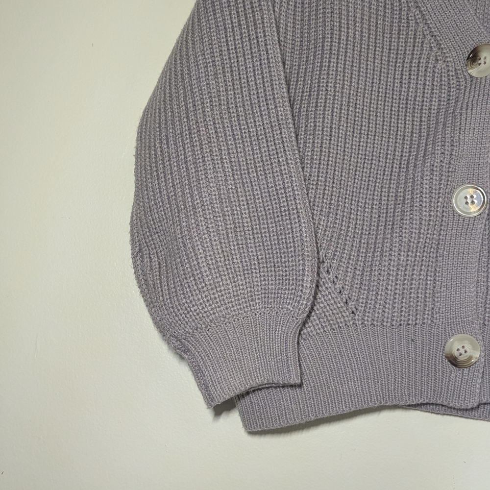 Women's Purple Button-Up Sweater - Picture 5 of 6